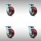 Service Caster 5 Inch SS Poly on Aluminum Wheel Swivel Caster Set with Roller Bearings SCC SCC-SS30S520-PAR-4 - alternate 1